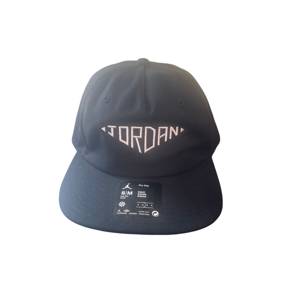 NWT Nike Air Jordan Unstructured Pro Black & White SnapBack Hat Sz S/M